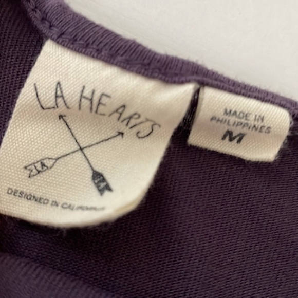 La Hearts Purple Cropped Tank Top - Picture 6 of 6